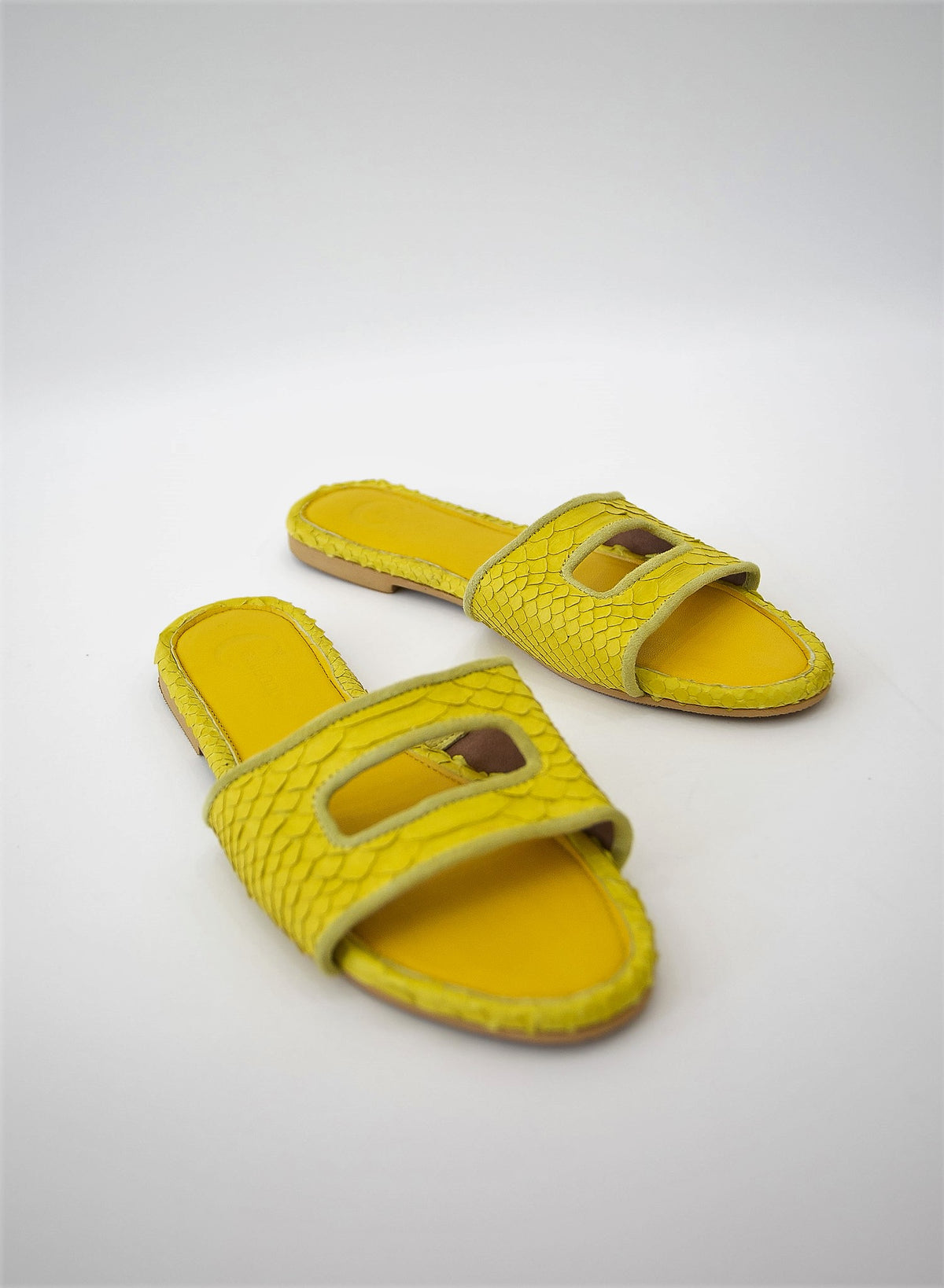 Cleo Yellow Slide Sandals