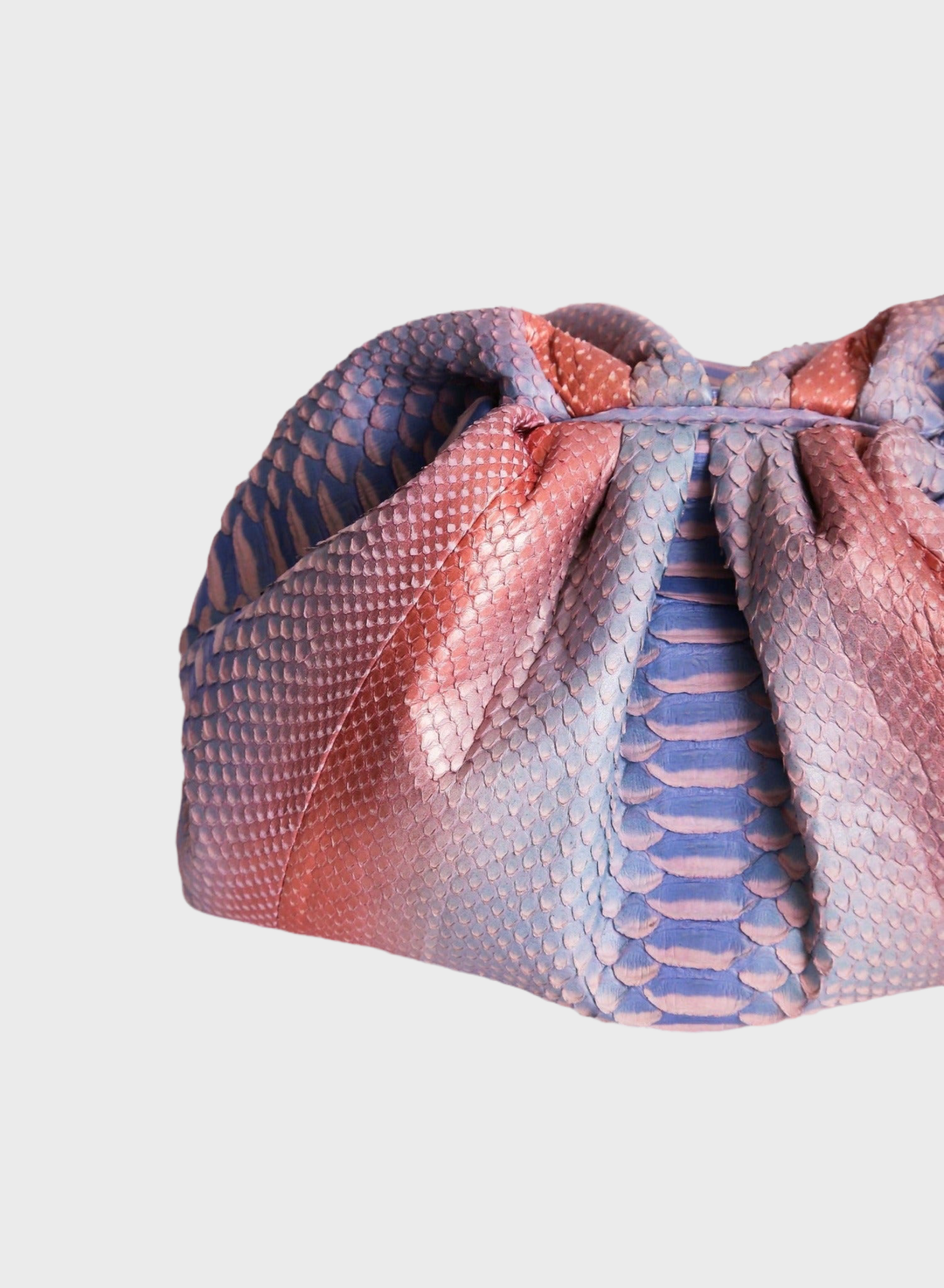 Blue Bronze Metallic Pouch