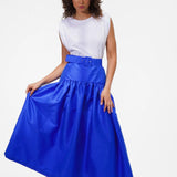 Blue Silk Skirt