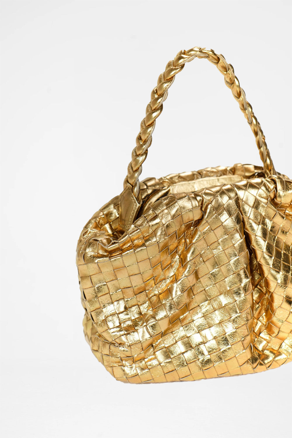 Gold Hand Woven Pouch