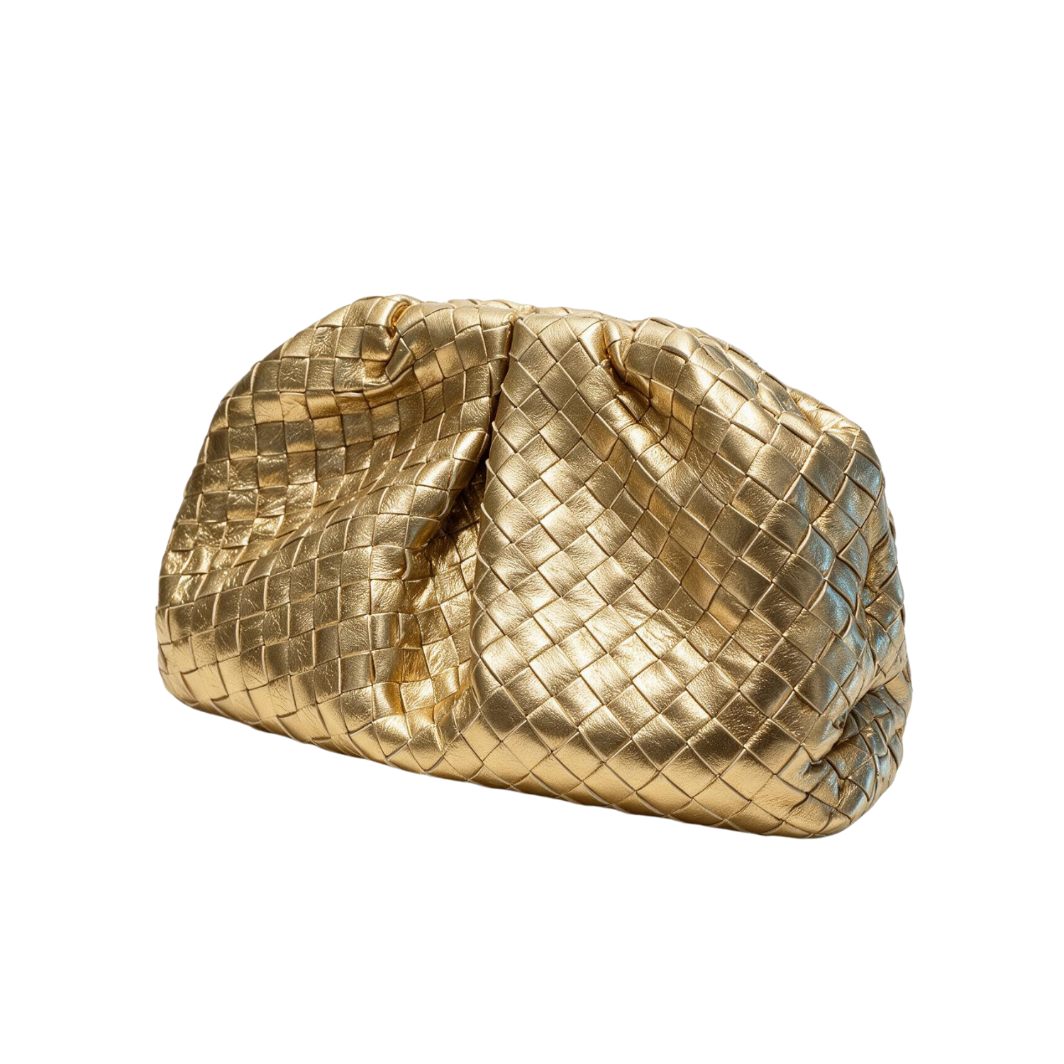 Gold Hand Woven Pouch