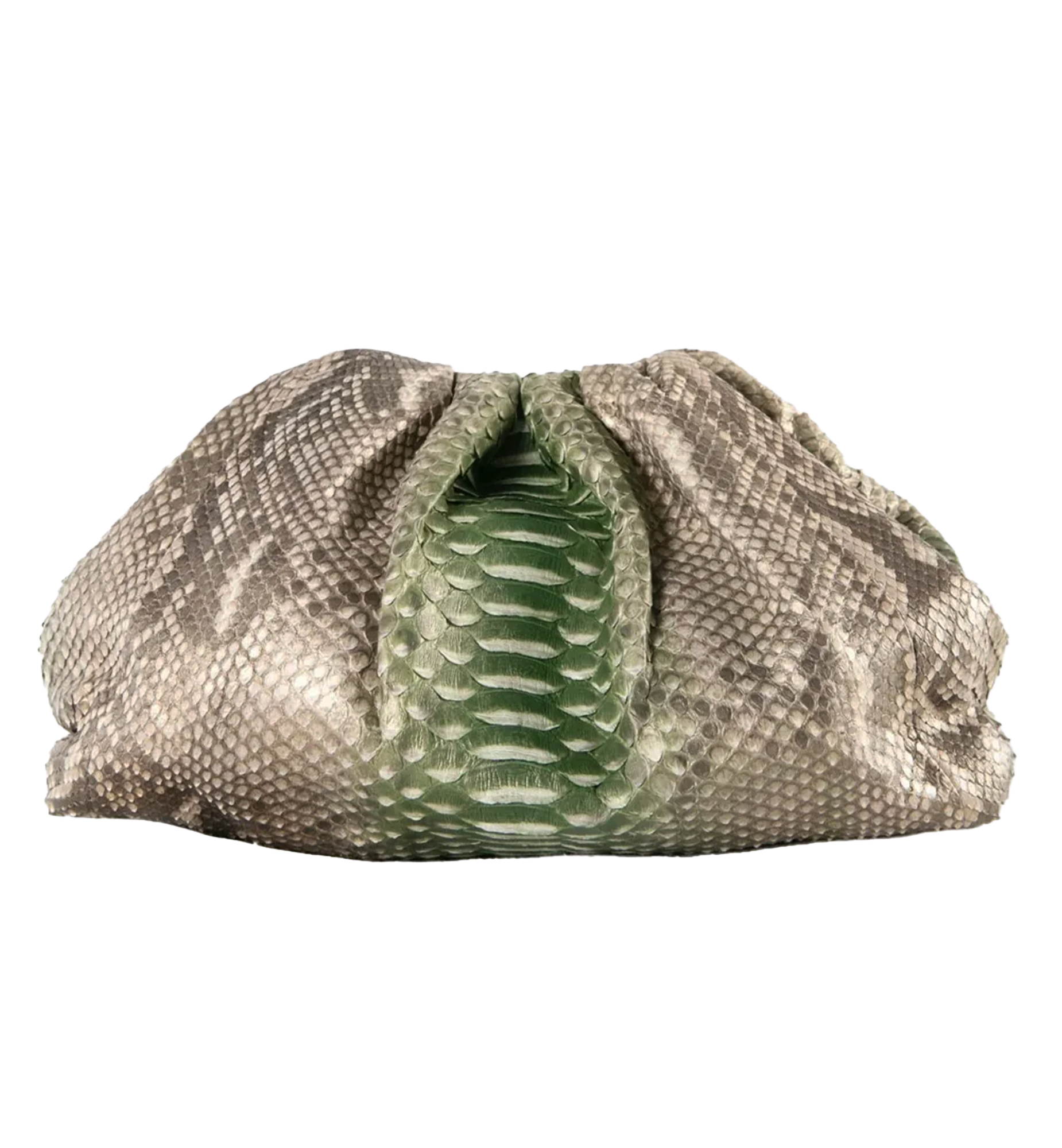 Silver Grey Green Pouch