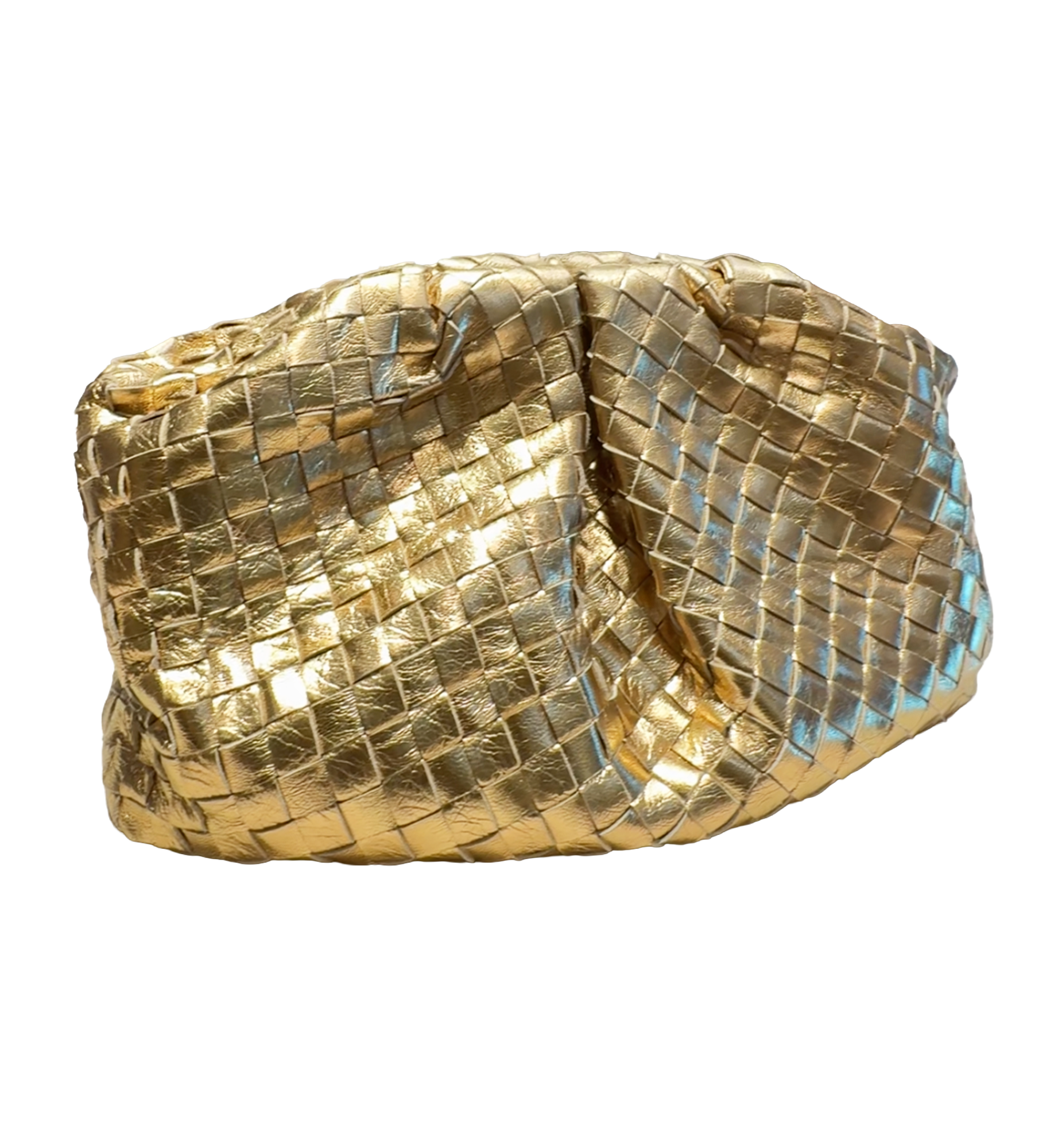 Gold Hand Woven Pouch