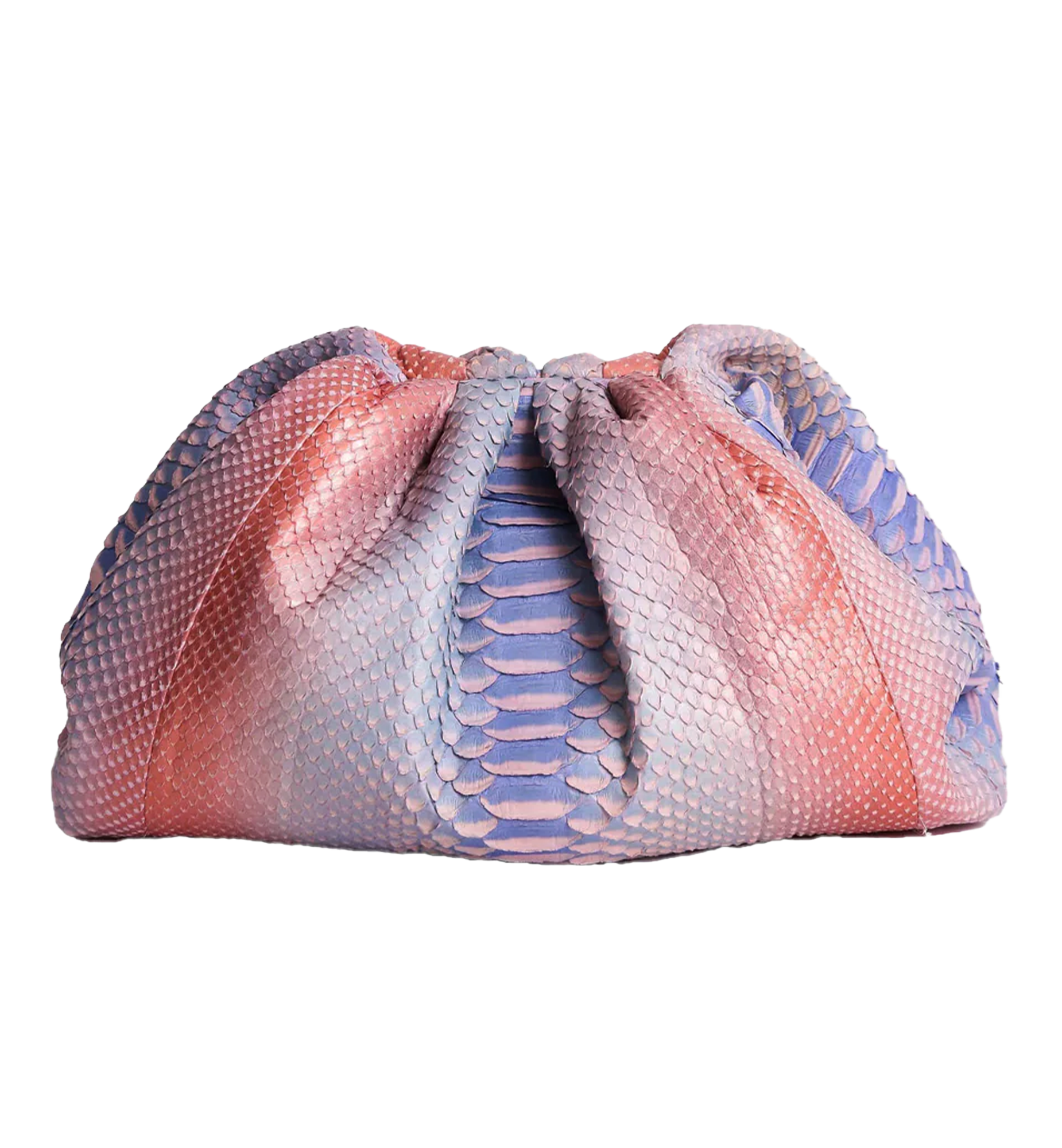 Blue Bronze Metallic Pouch