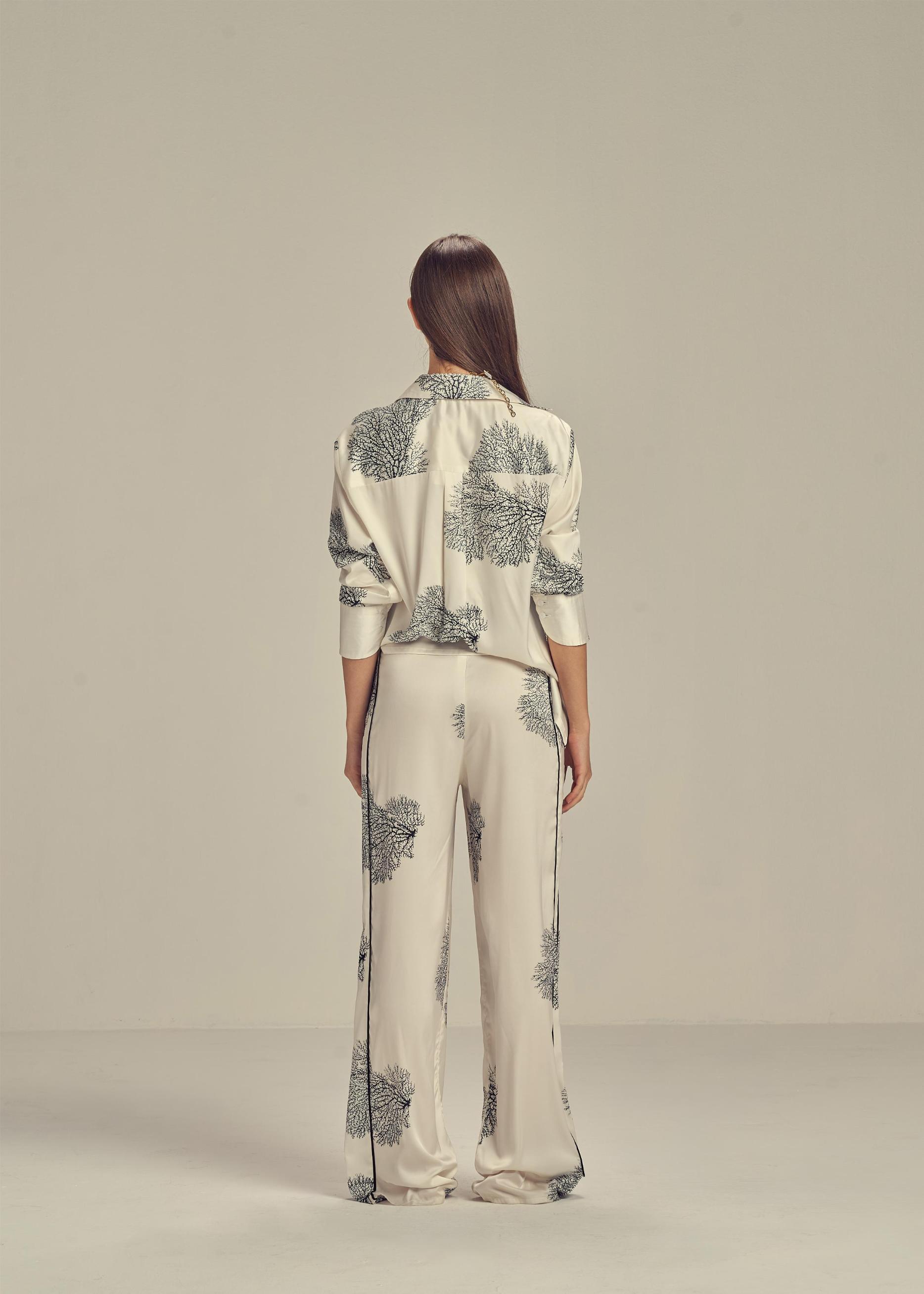 Coral Pyjama Silk Set