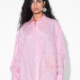 Peony Pink Boyfriend Shirt