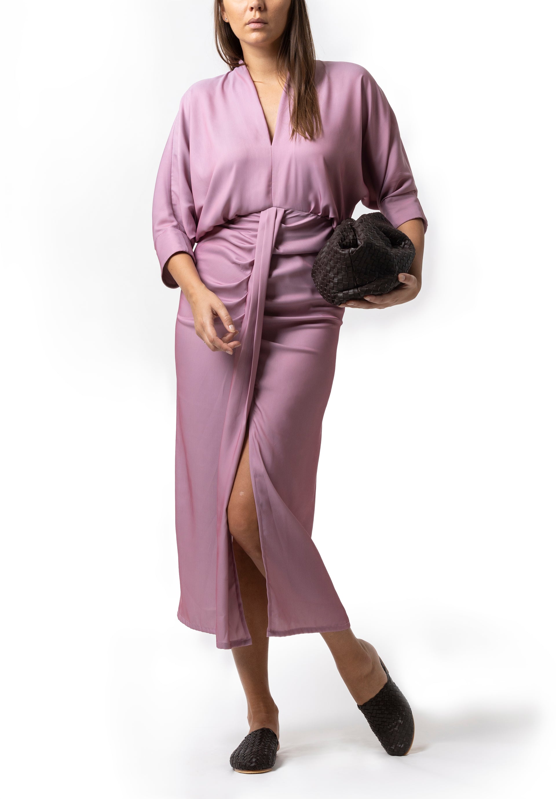 Bali Crepe Silk Dress Pink