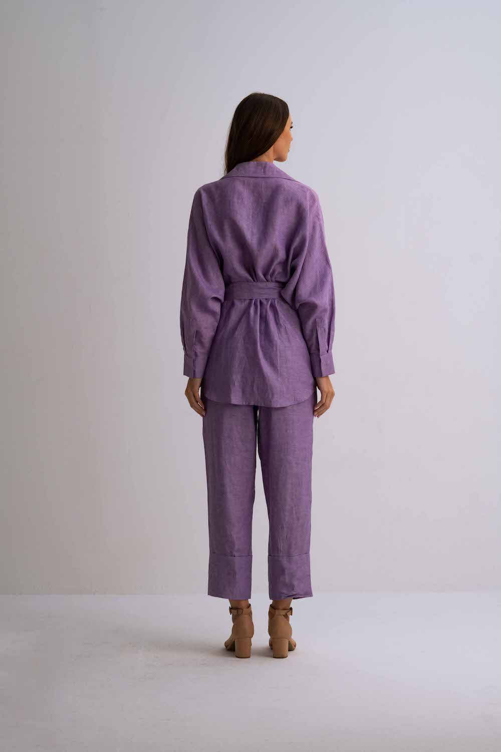 Safari Purple Linen Set