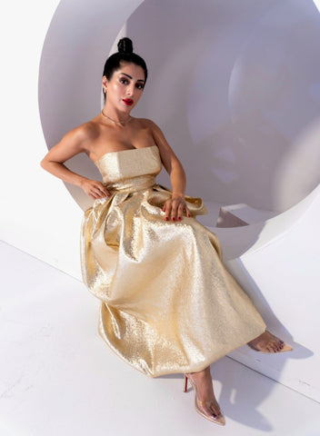 Orion Gold Gown Dress